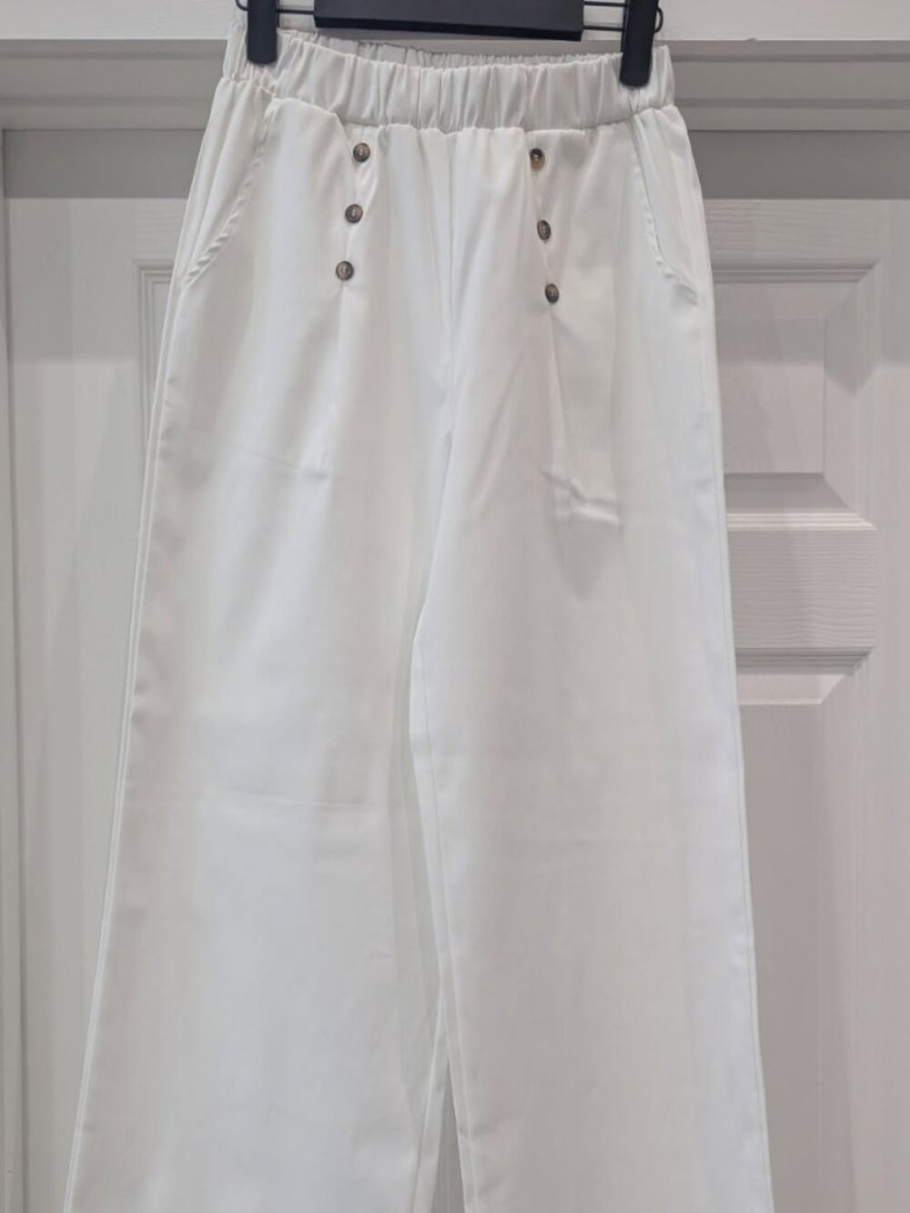 Women's White Wide Leg Pants – Size Small